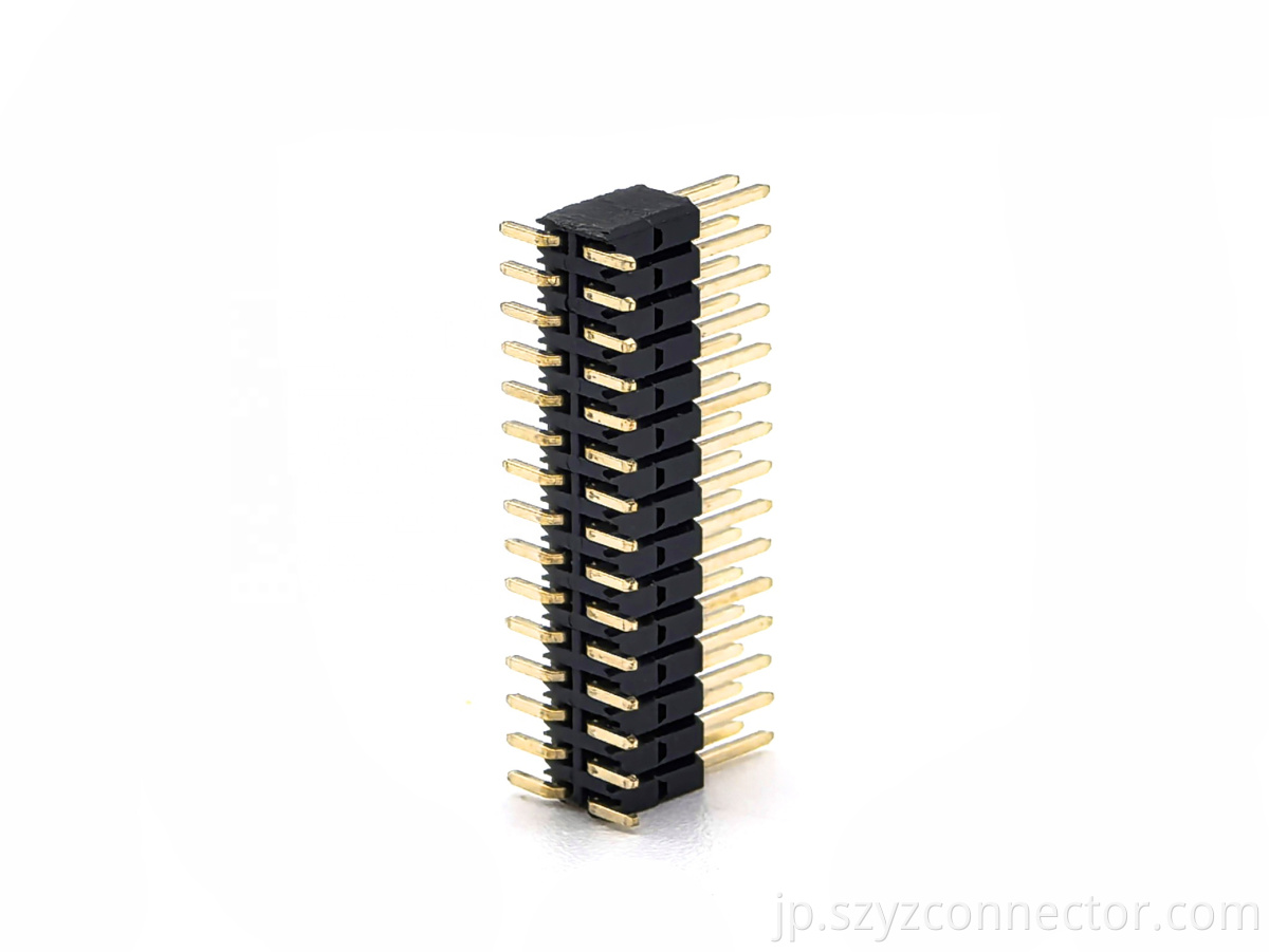 Dual Row SMT Pin Header Connector 1.27mm Pitch SQ0.4/0.46mm H2.5+2.5mm 2*15P